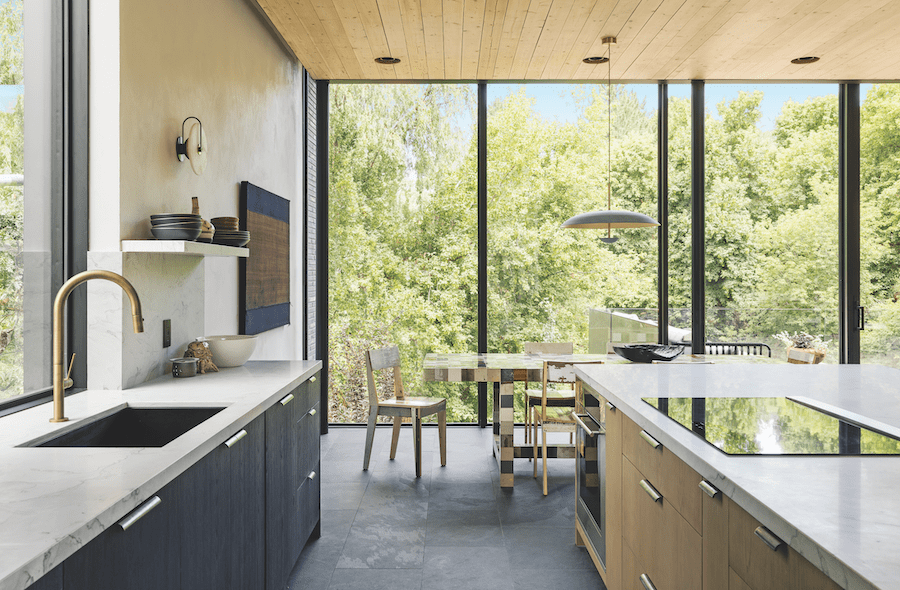 The kitchen in the Burch Creek Home, a 2023 BALA winner 