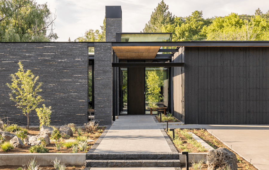 Streetfront view of the Burch Creek Home, a 2023 BALA winner 