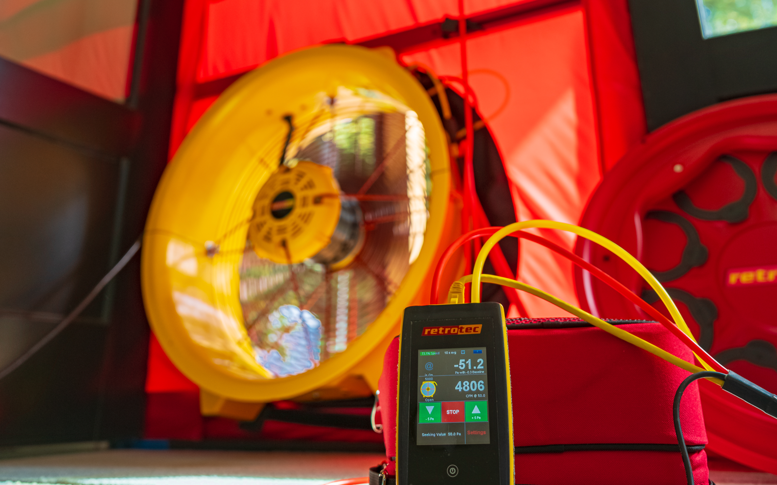 Blower Door Test ZERH Air Barrier