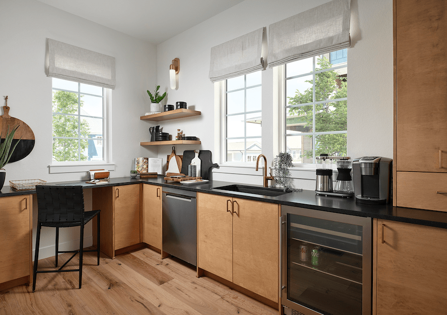 Back kitchen in DTJ Design's luxury production home, 6150 at Westerly