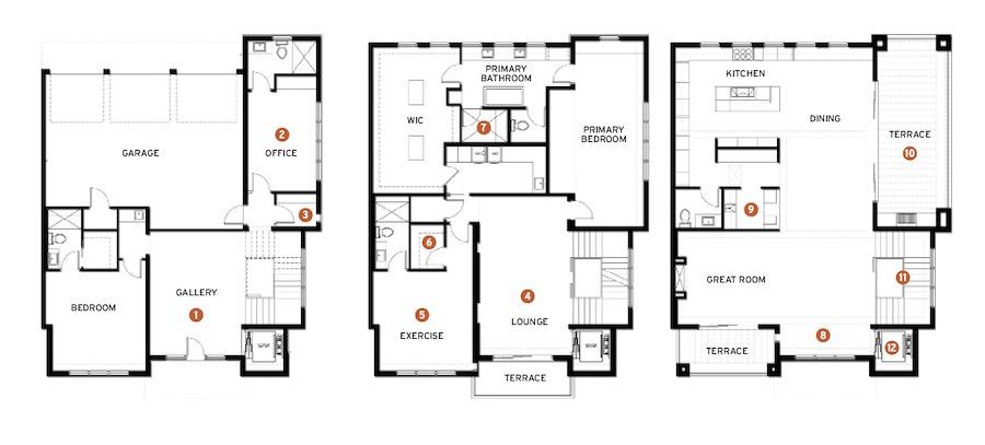 Floor plans for The New American Home 2021