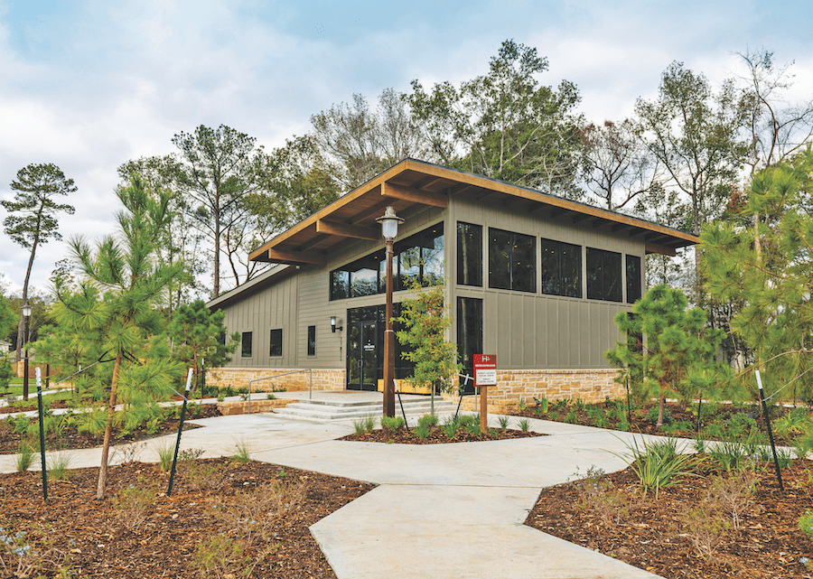 Exterior view of the welcome center at The Highlands, a 2024 Nationals winner