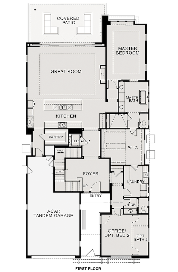 The Villas at Seven Desert Mountain, first floor plan