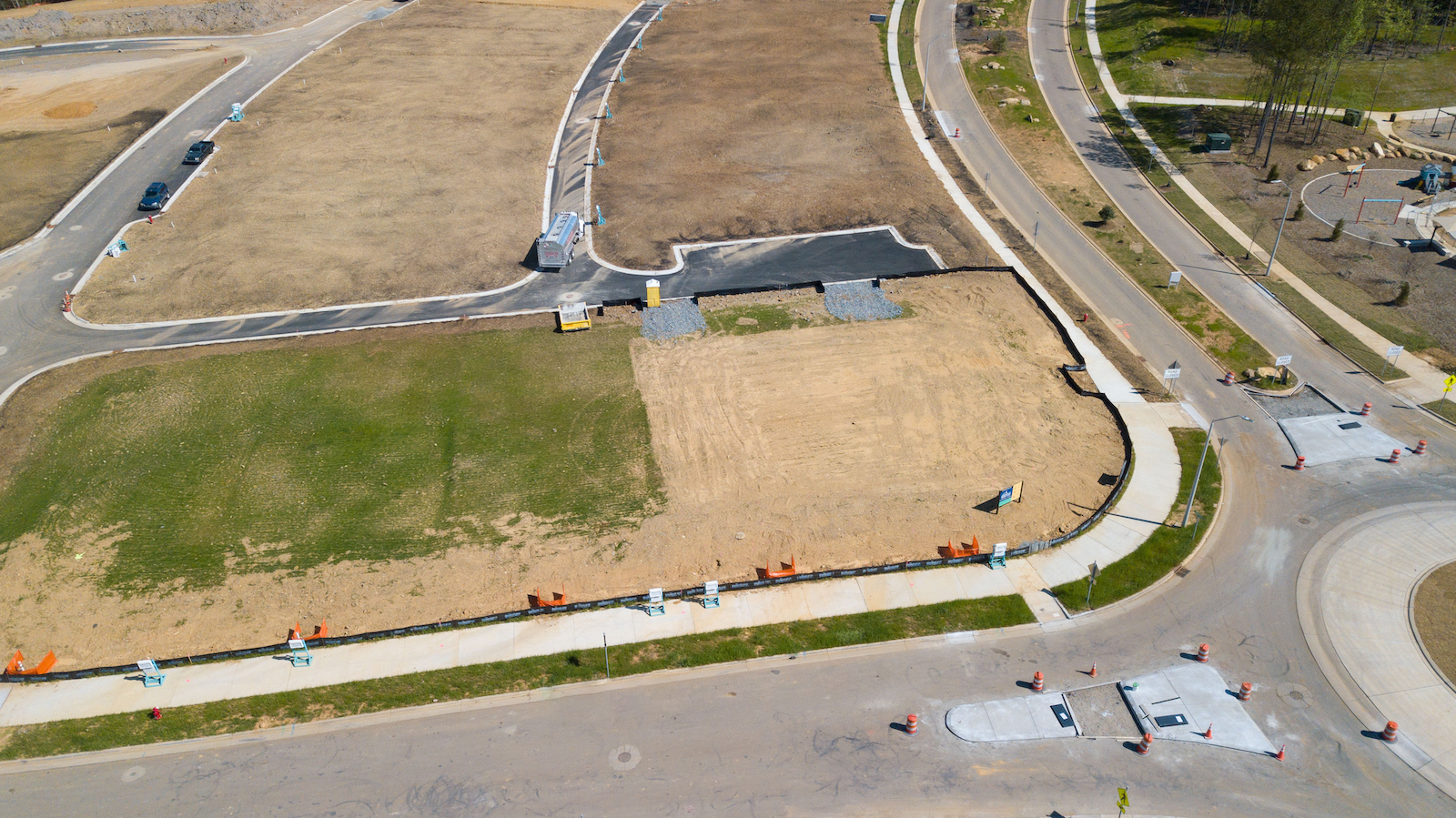 aerial jobsite