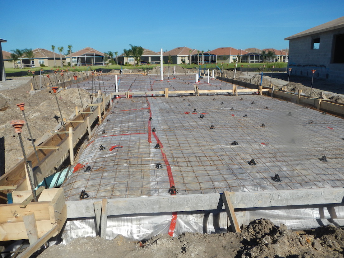 example of underslab vapor barrier correctly installed