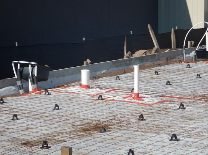 example of underslab vapor barrier correctly installed