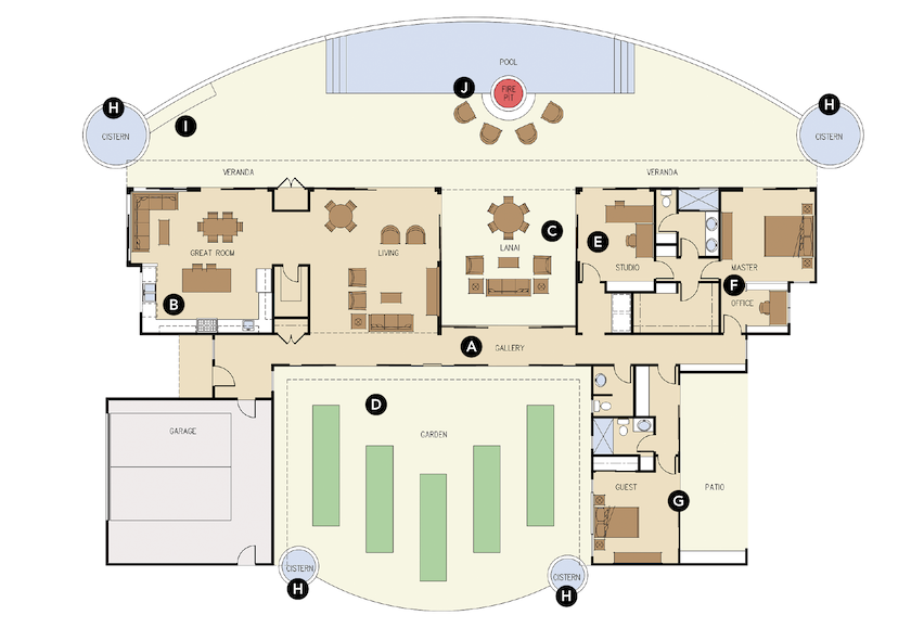 Richard Handlen Hawaiin Retreat floor plan