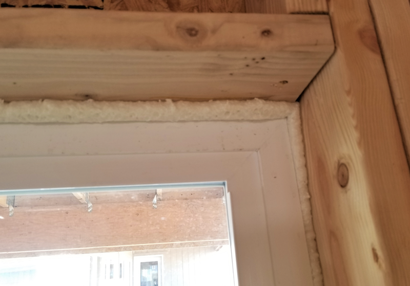  foam around windows and doors to air seal