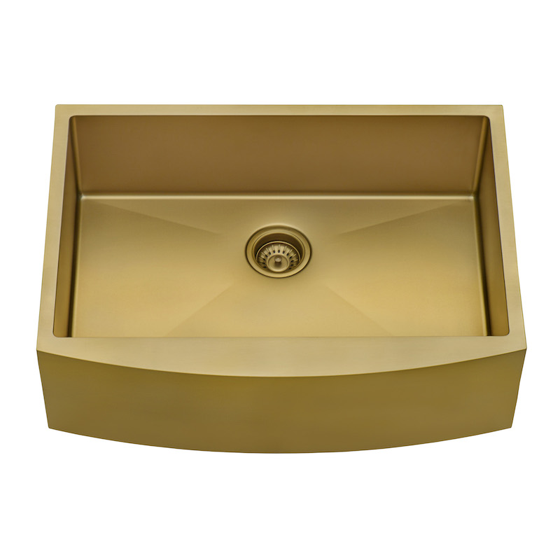 Ruvati Terraza Brass Apron front farmhouse apron sink 