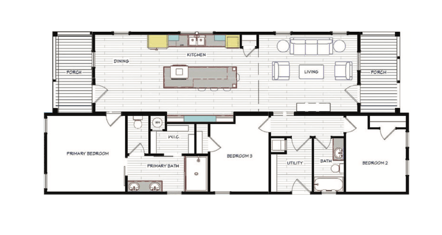 Floor plan for Genesis Homes' Canyon model at the 2024 Show Village 