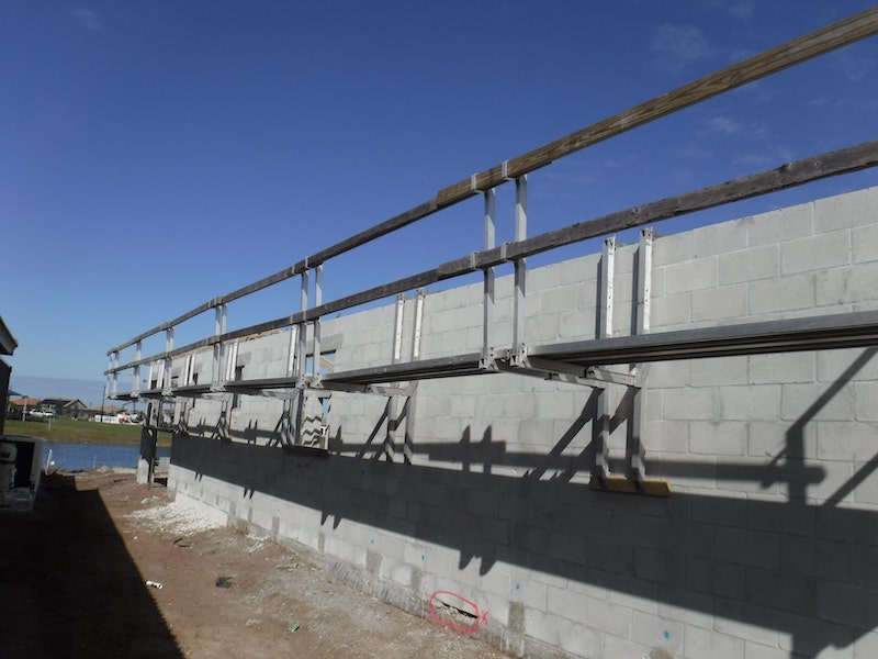 Scaffolding on a jobsite