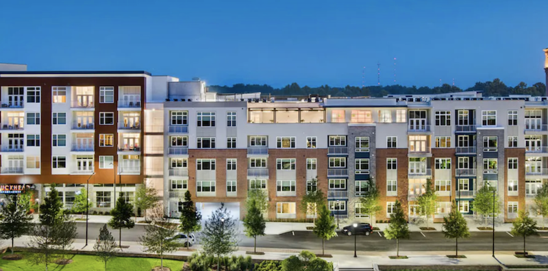 Exterior view of AMLI Residential's Buckhead apartments in Atlanta