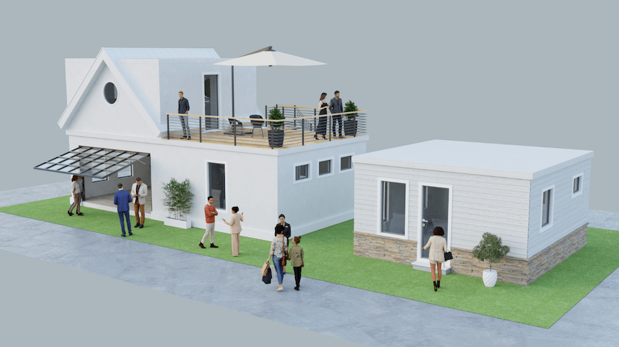 Boxabl Casita prototype at 2023 International Builders' Show 