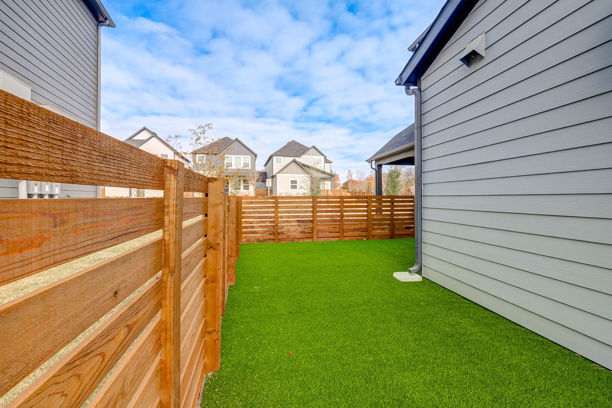 Backyard at Canvas at Denton Yard build-for-rent home