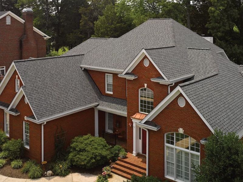 CertainTeed Landmark ClimateFlex shingles installed on brick home