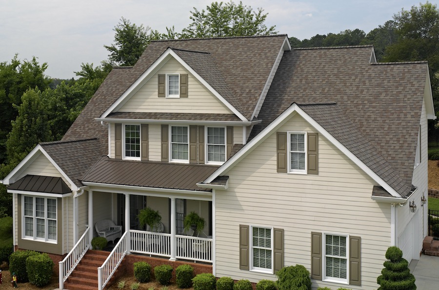 CertainTeed Landmark asphalt roofing in Weathered Wood color