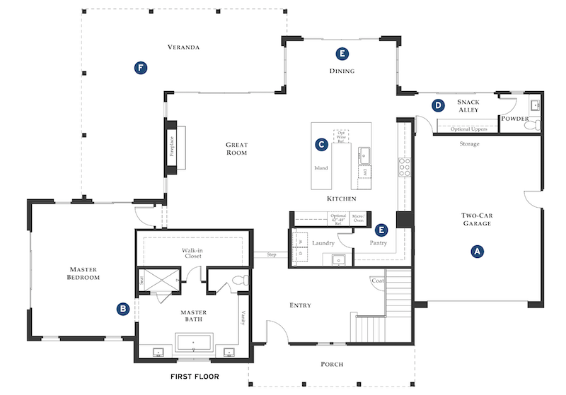 floor plan of The Davidson Collection by Robert Hidey 