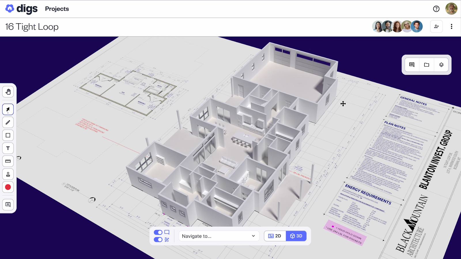 Digs 3D Floor Plan