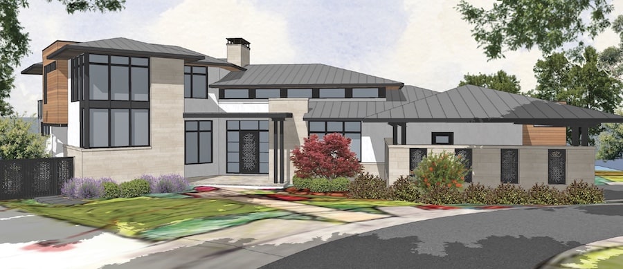 Dorn Residence house design, front elevation