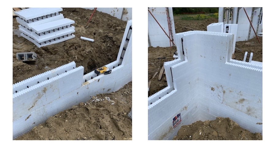 EEBA ICF walls and corner