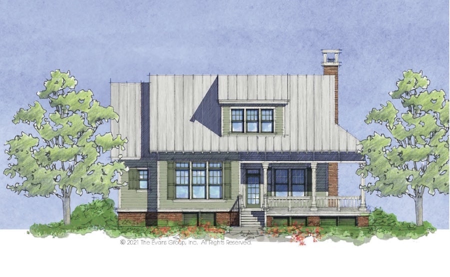 The Evans Group Corner Courtyard Plan, elevation