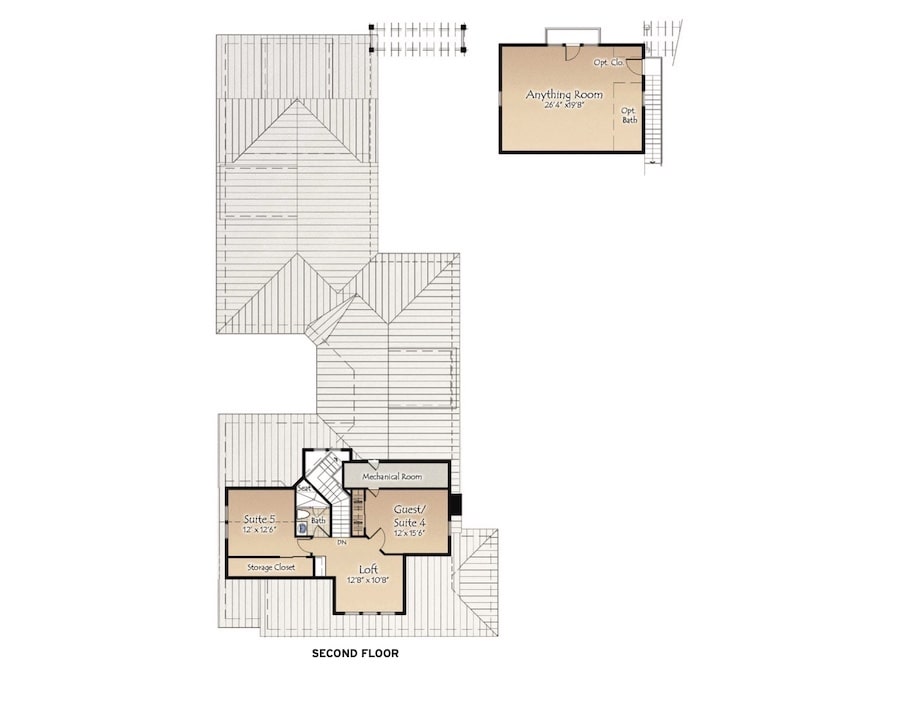 The Evans Group Corner Courtyard Plan, second floor plan