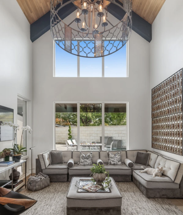 The living room in the Greenlab Dallas showhouse 