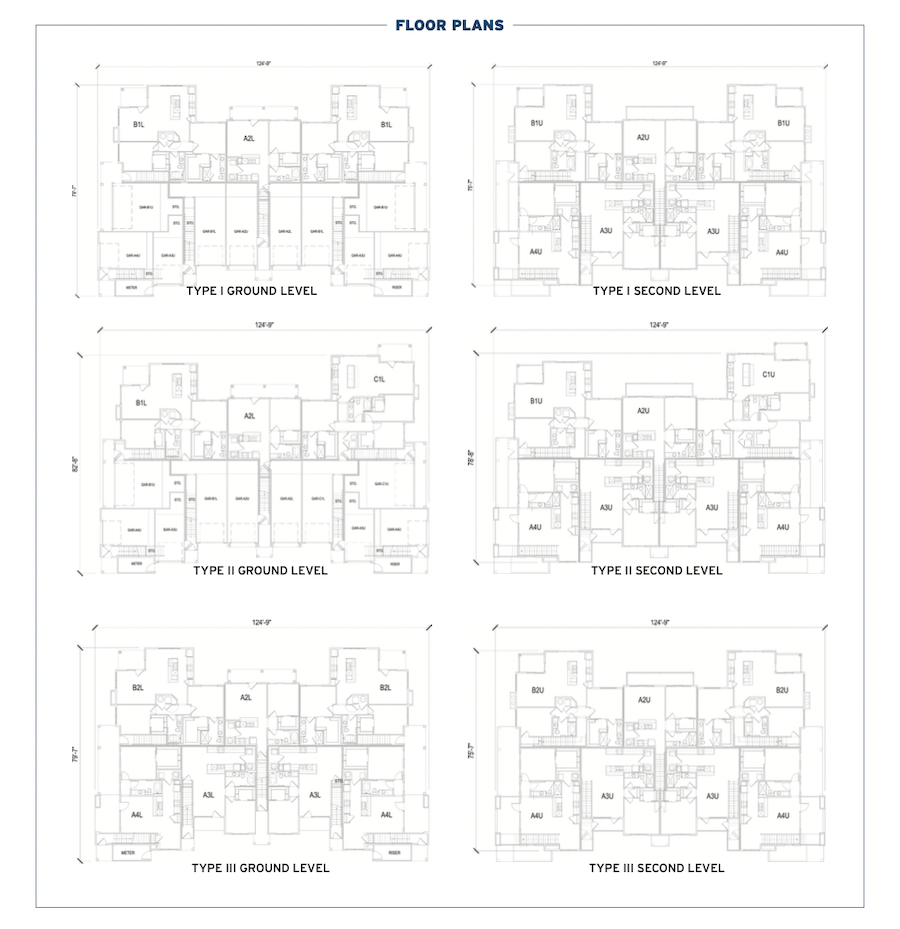 Hermosa Village multifamily rental development floor plans