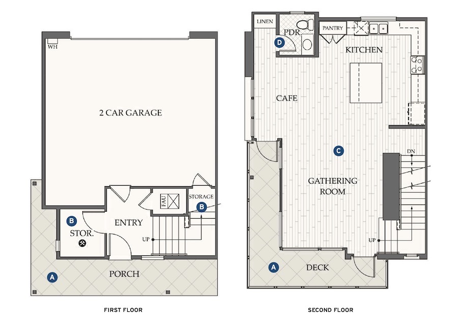 Floor plans for Dahlin Group's design for Evergreen at Rise