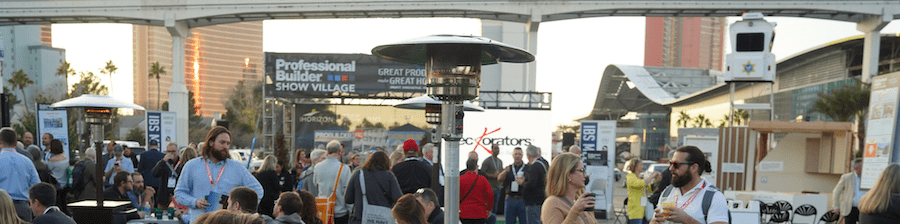 Outdoor exhibit space at the International Builders' Show in Las Vegas