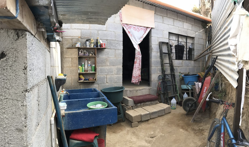 The courtyard at the Juarez Cruz house built by The 141 Project in Guatemala 