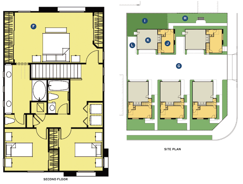 Kevin L. Crook Architect Live Work single-family dwelling site and floor plans