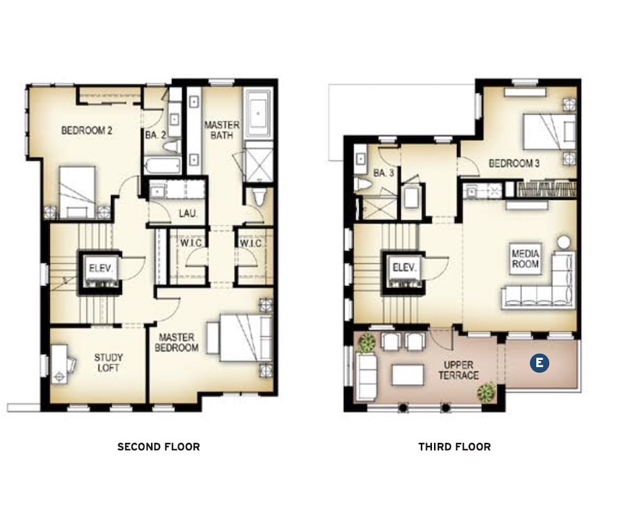 LCRA Villas at Ambassador townhomes, floor plans