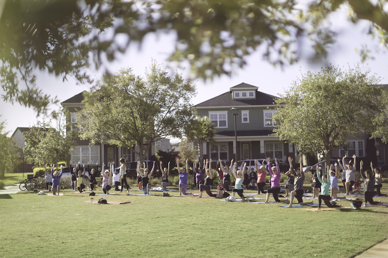 Lake Nona yoga in the park