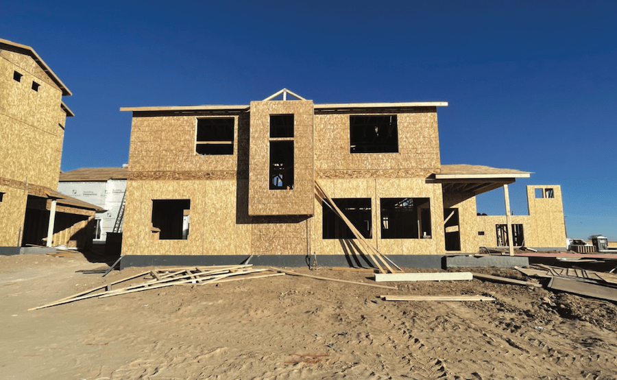 Lumber waste on a construction jobsite