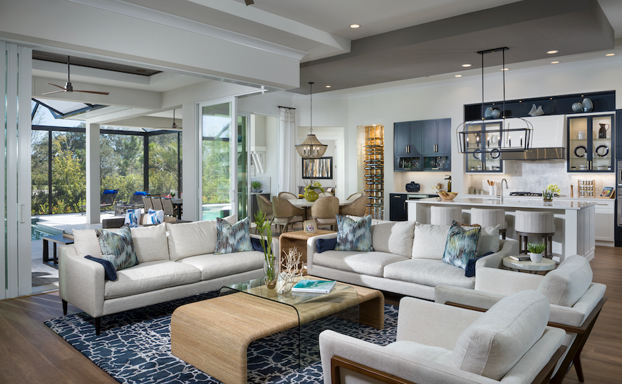 The Mokra Model home's living room