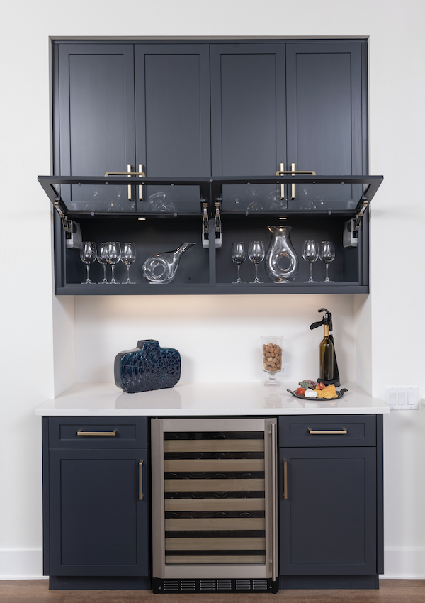 The Mokra Model home's wet bar