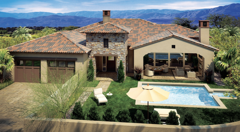 pool and outdoor living space at Mirador, in San Juan Capistrano in California