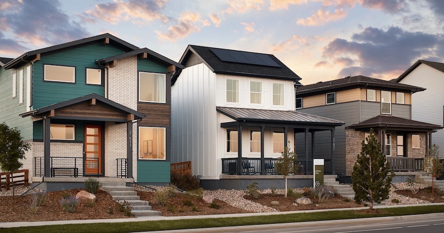 Painted Prairie BALA winner group of homes' street elevation