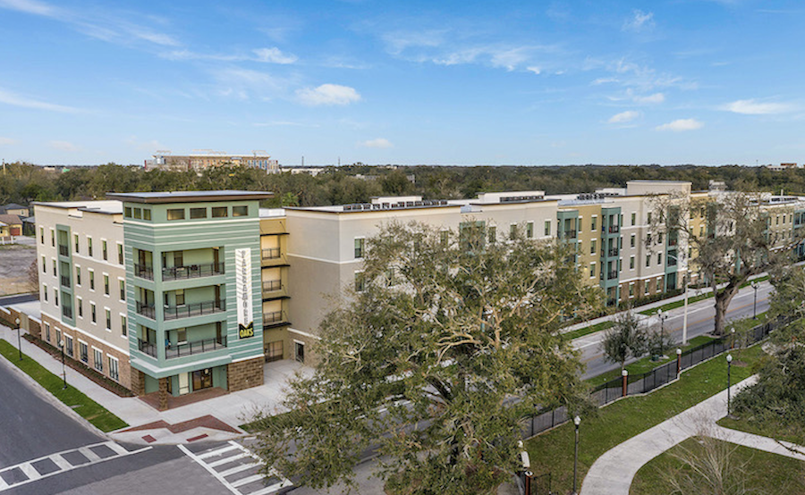 Exterior of the multifamily development Parramore Oaks, in Orlando