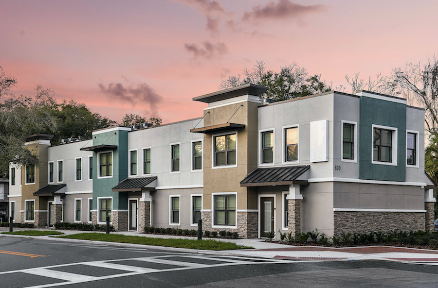 Parramore Oaks multifamily homes exterior corner, Orlando