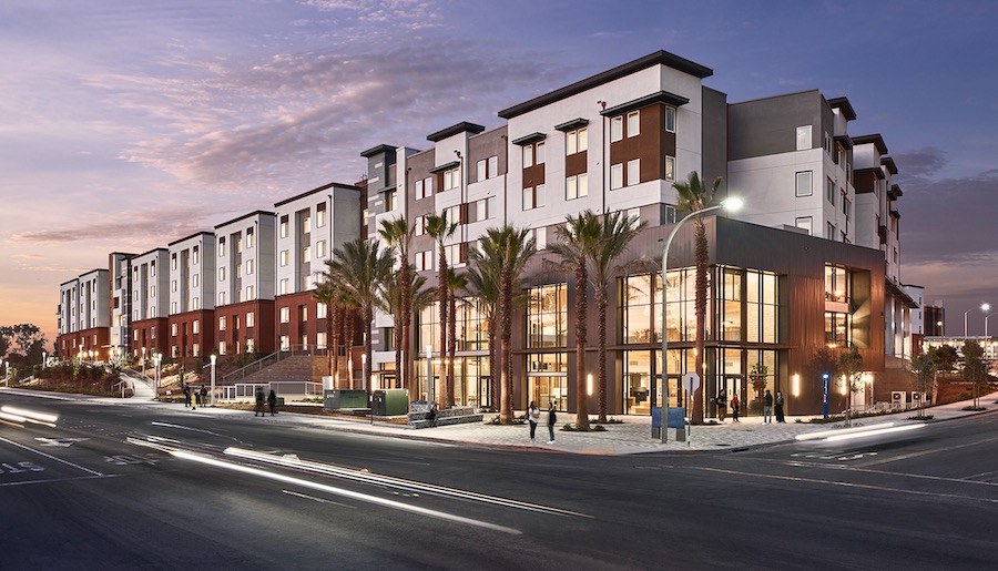 Street view of Plaza Verde student housing, a 2020 BALA winner