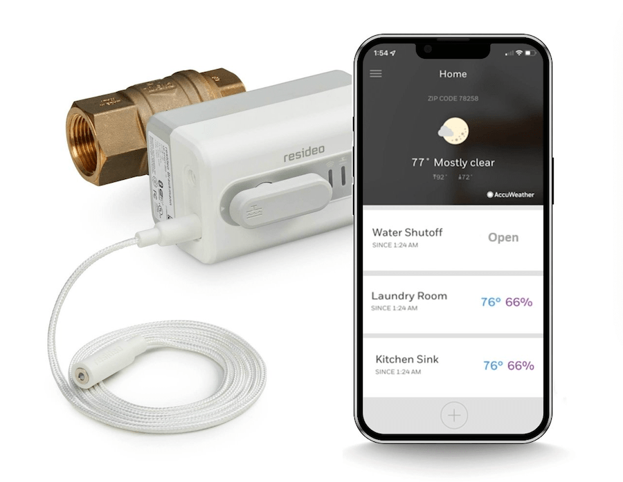 Resideo Braukman L5 Wi-Fi water leak shutoff valve