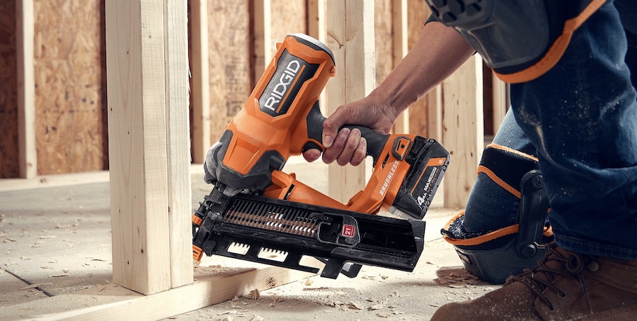 Ridgid 21-degree battery-powered framing nailer