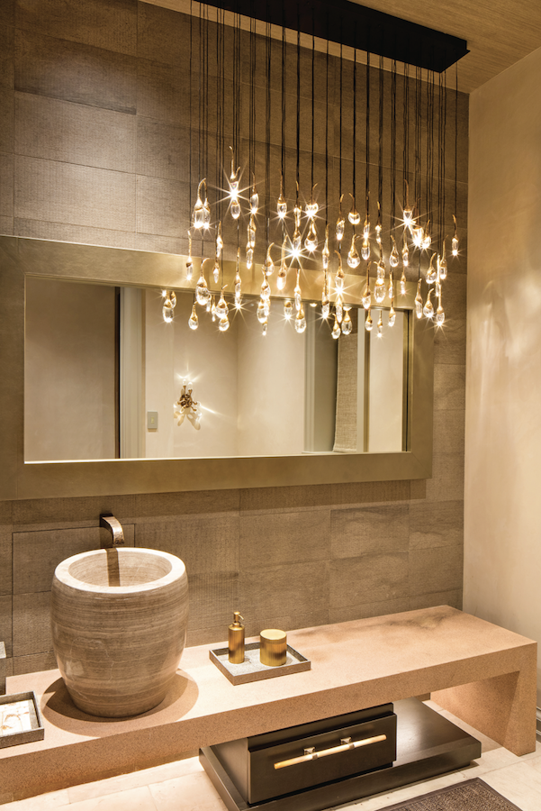 Powder room designed by Robert Singer and Associates