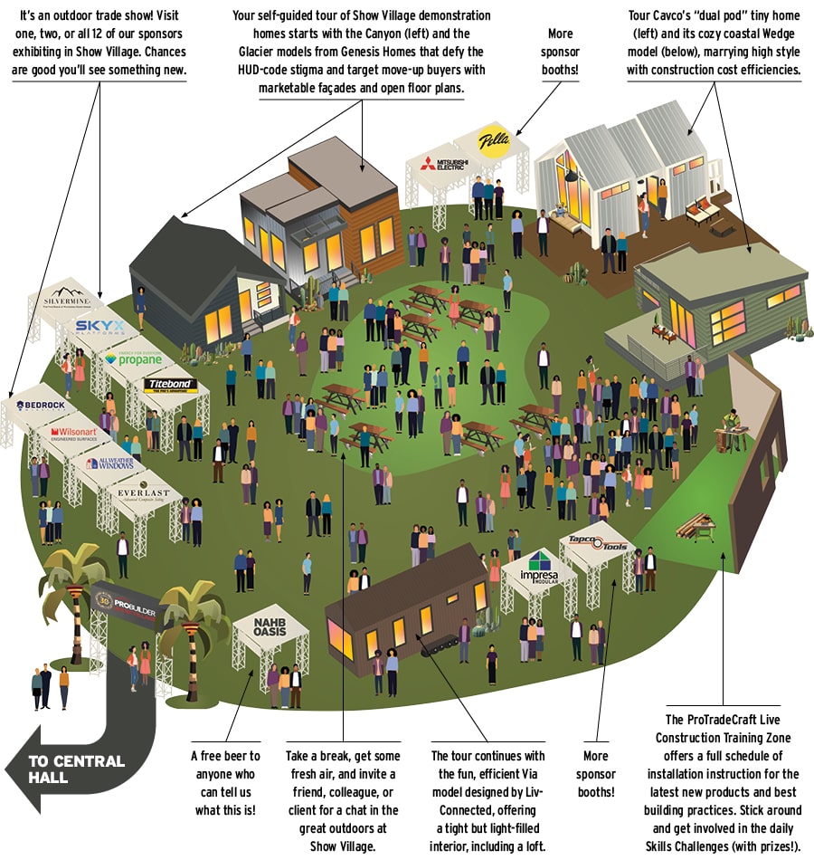 Pro Builder Show Village at IBS 2024 guide and map