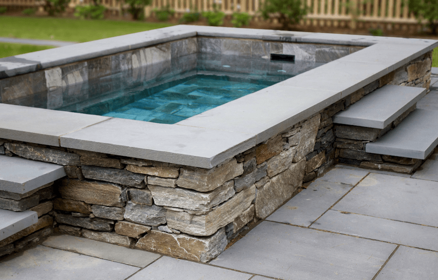 Soake Pools plunge pool in backyard