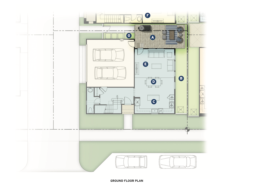 Floor plan for Solana Plan 4 designed by Kevin L. Crook Architect