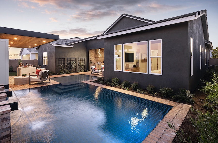 Pool and outdoor living space at Sterling Grove at St. Helena, a 2020 BALA winner