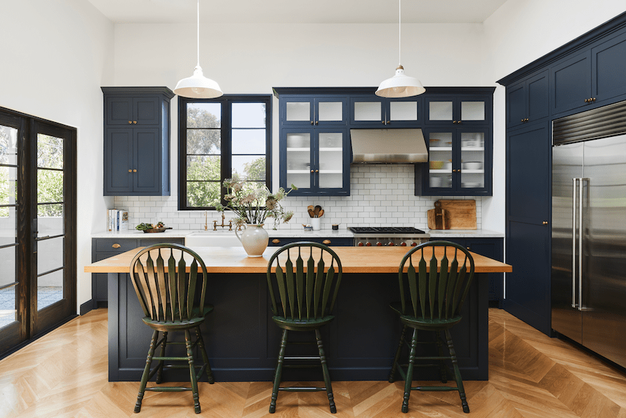 The kitchen island in Studio Pressman's design for a Silver Lake residence remodel